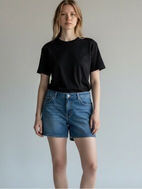 Vintage RL Polo High Waist 4”‎ Denim Deck Shorts Size 14 - Medium Tinted